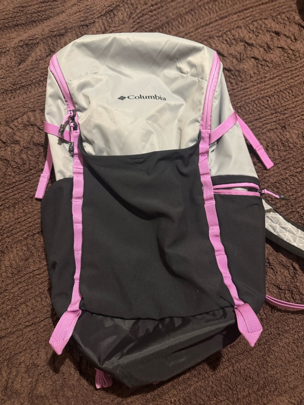 Columbia Black Backpack with Purple Accents